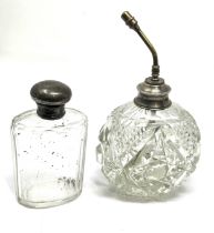 Antique silver top perfume bottles