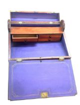 Vintage mahogany writing slope- hinge in need of repair. Measures approx 18 inches long, 9 tall