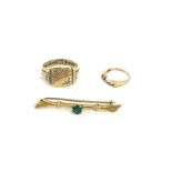 Selection of 9ct gold jewellery a/f total weight 7.8 grams