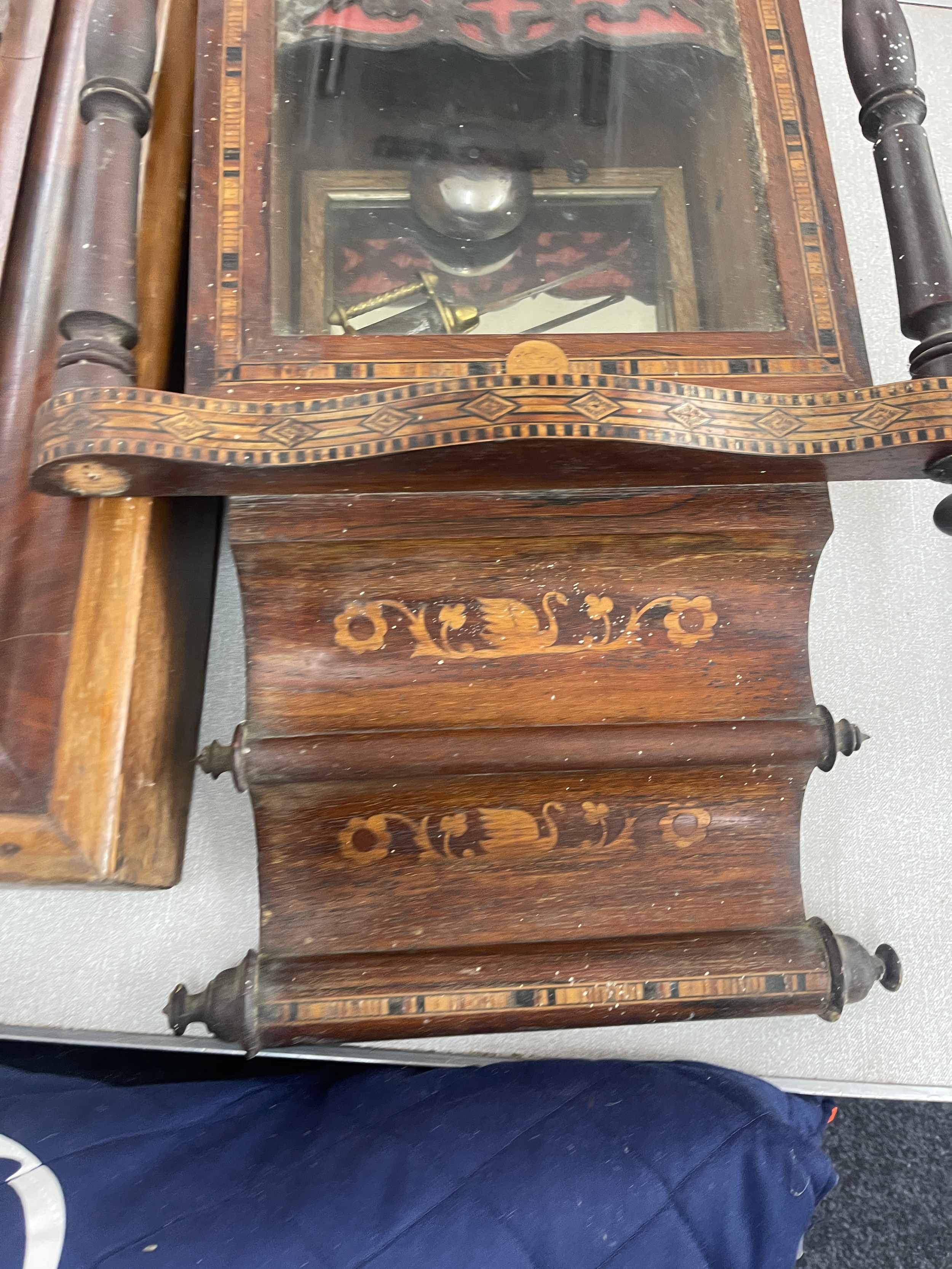 Two vintage wall hanging clocks for spares and repairs - Image 5 of 5