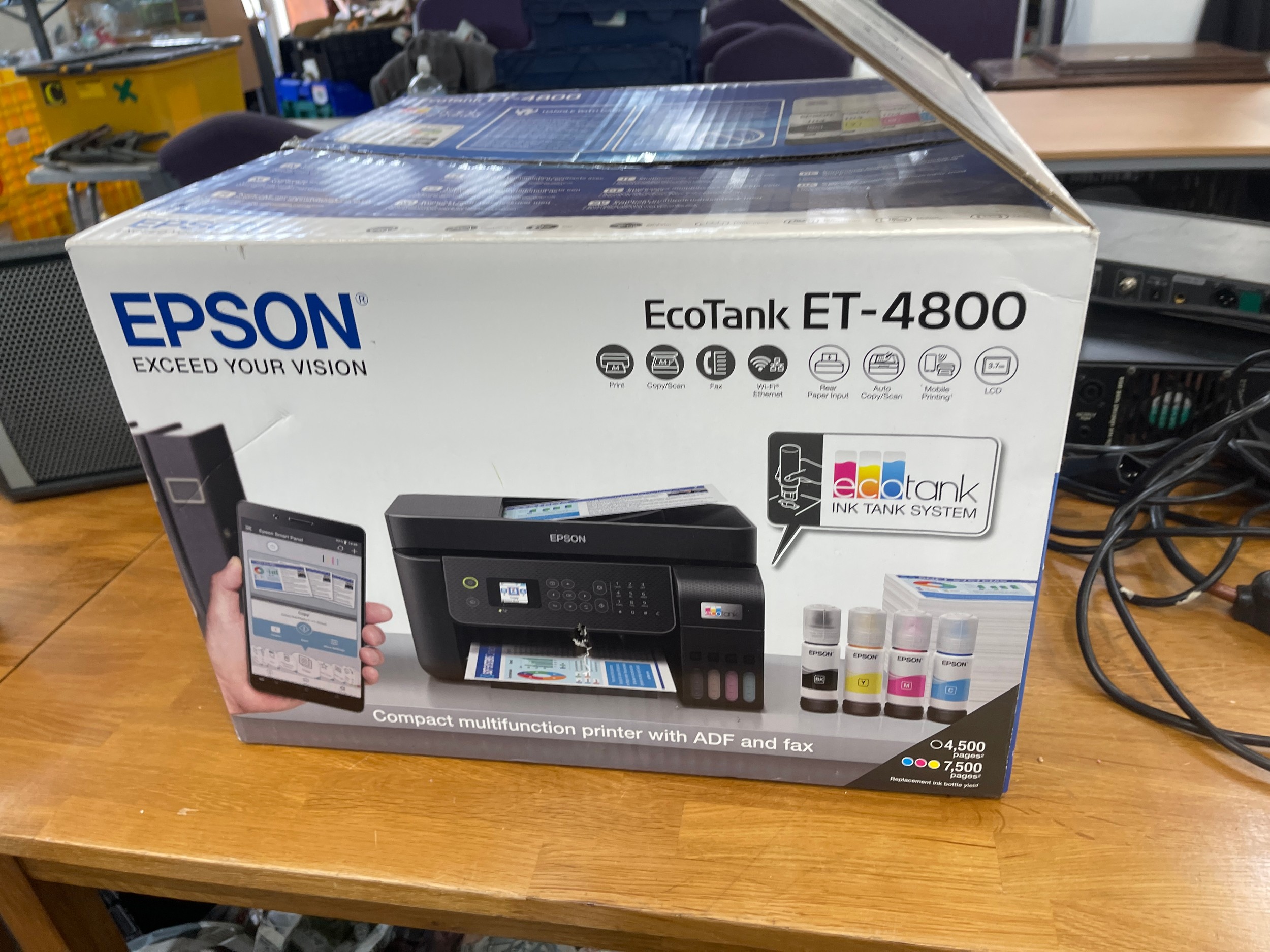 Epson ecotank ET 4800 printer, boxed