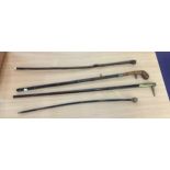 Selection of trench/ RAF/ military walking sticks