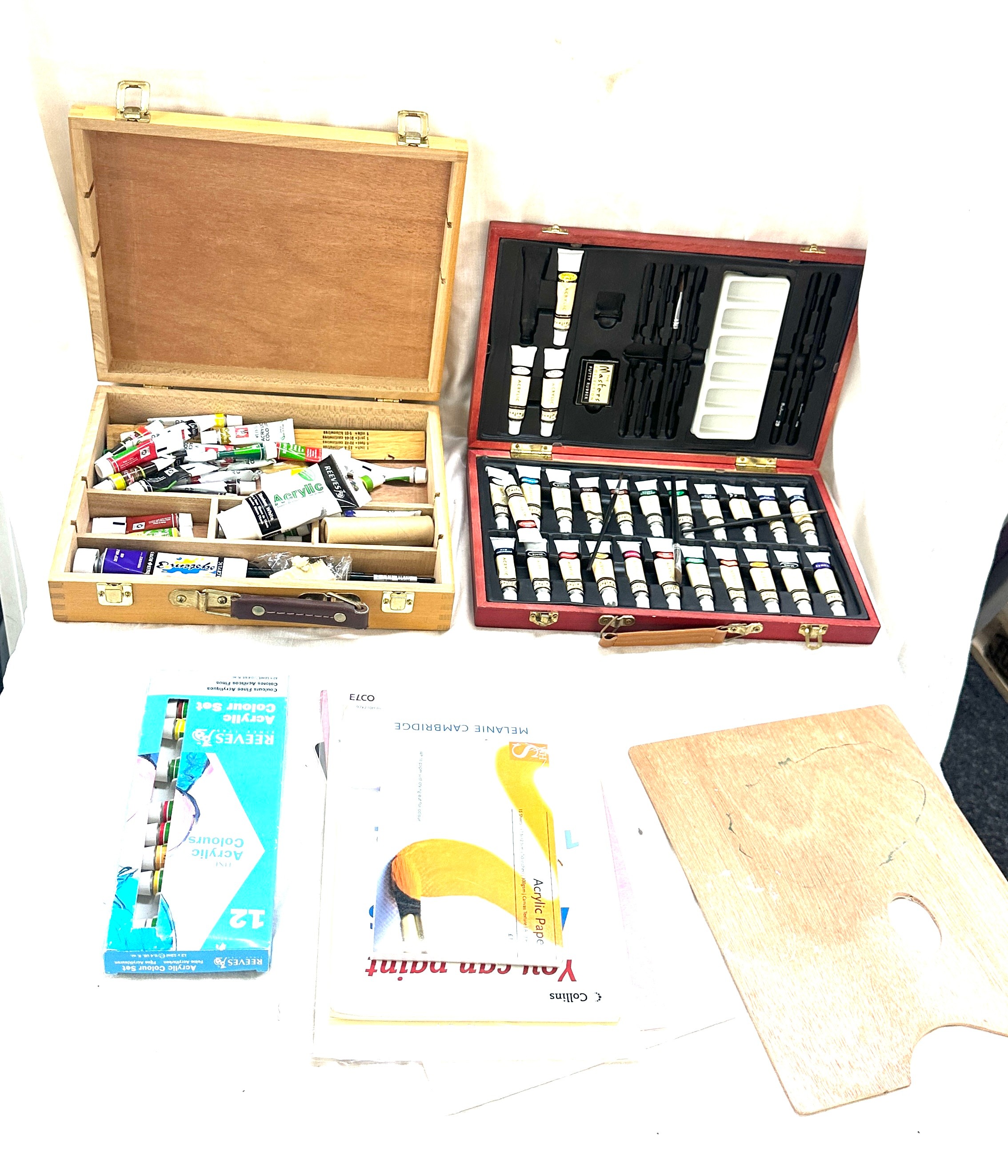 Artists equipment including 2 box sets of paints