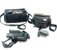 Panasonic model NV-GS1B digital video camera and a Sony camera recorder AC-V25 - both untested