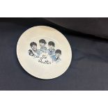 Original 60's era Beatles plate measures approx 7 inches diameter