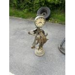 Art deco style lady clock, 36 inches tall