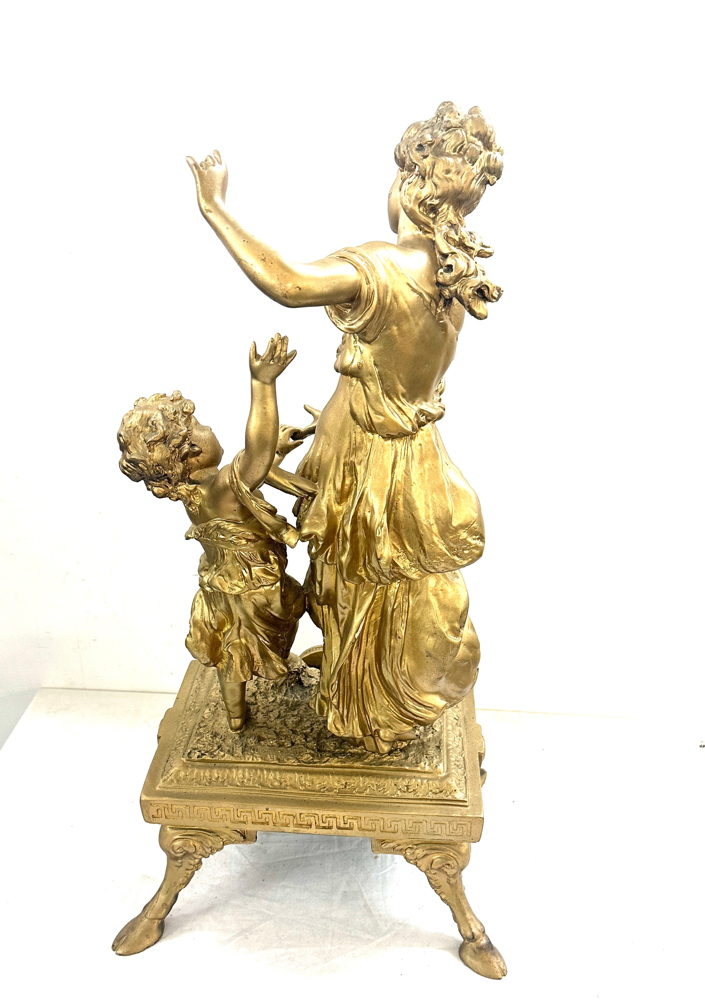 Resin gilded lady and child centre piece, approximate measurements 24 inches by 10 inches, lady - Bild 4 aus 4