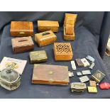 Selection of smoking ephemera includes boxes, lighters etc