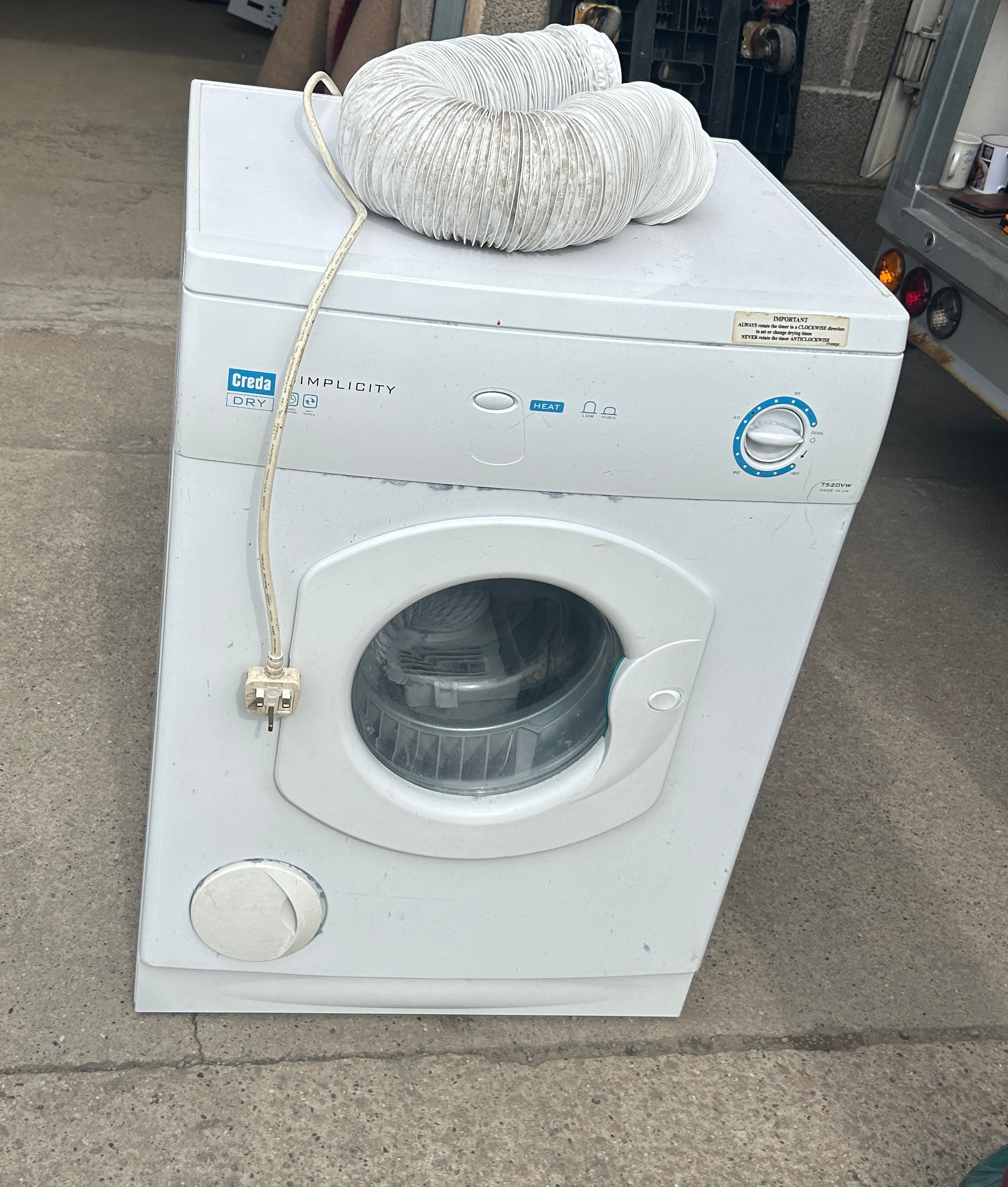 Creda dry tumble dryer in working order - Image 2 of 3