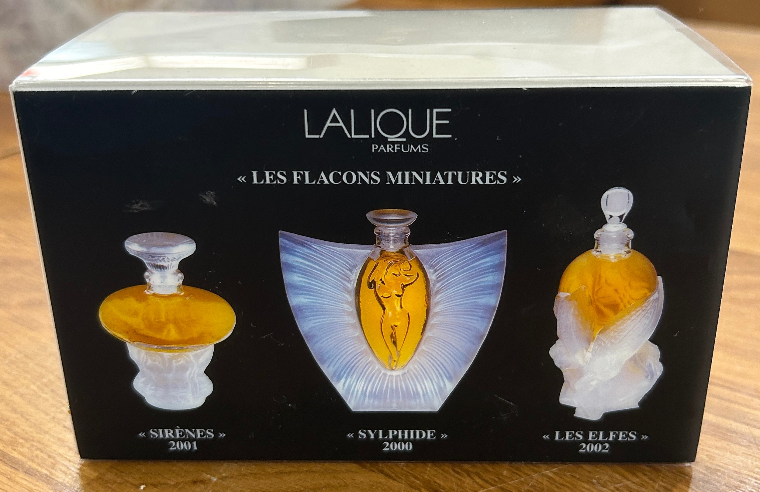 Boxed Lalique Les Flacons Miniatures to include Sirenes 2001, Sylphide 2000, Les Elfes 2002 - Image 2 of 3