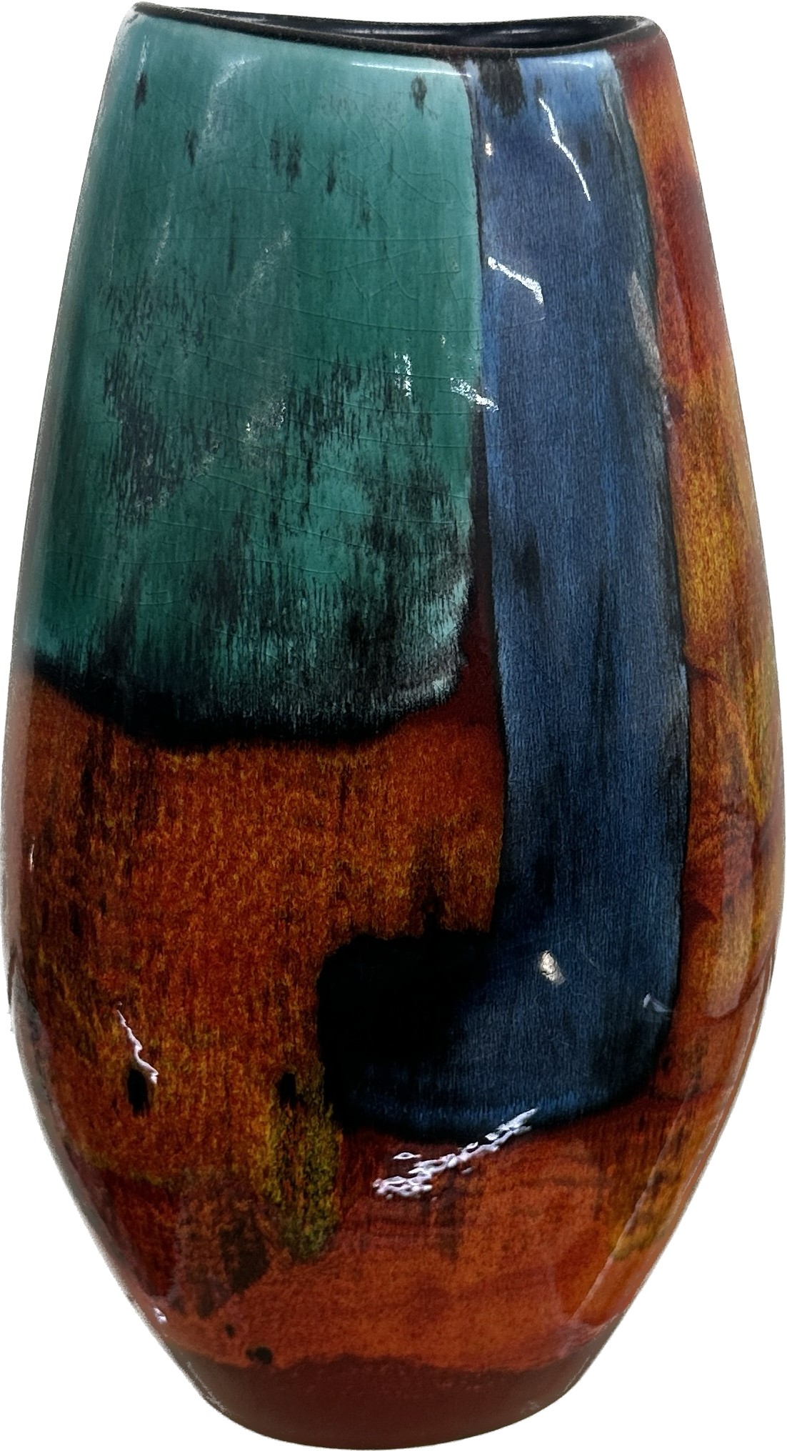 Poole Pottery Graffiti small vase, overall height 26cm, good overall condition - Image 4 of 4