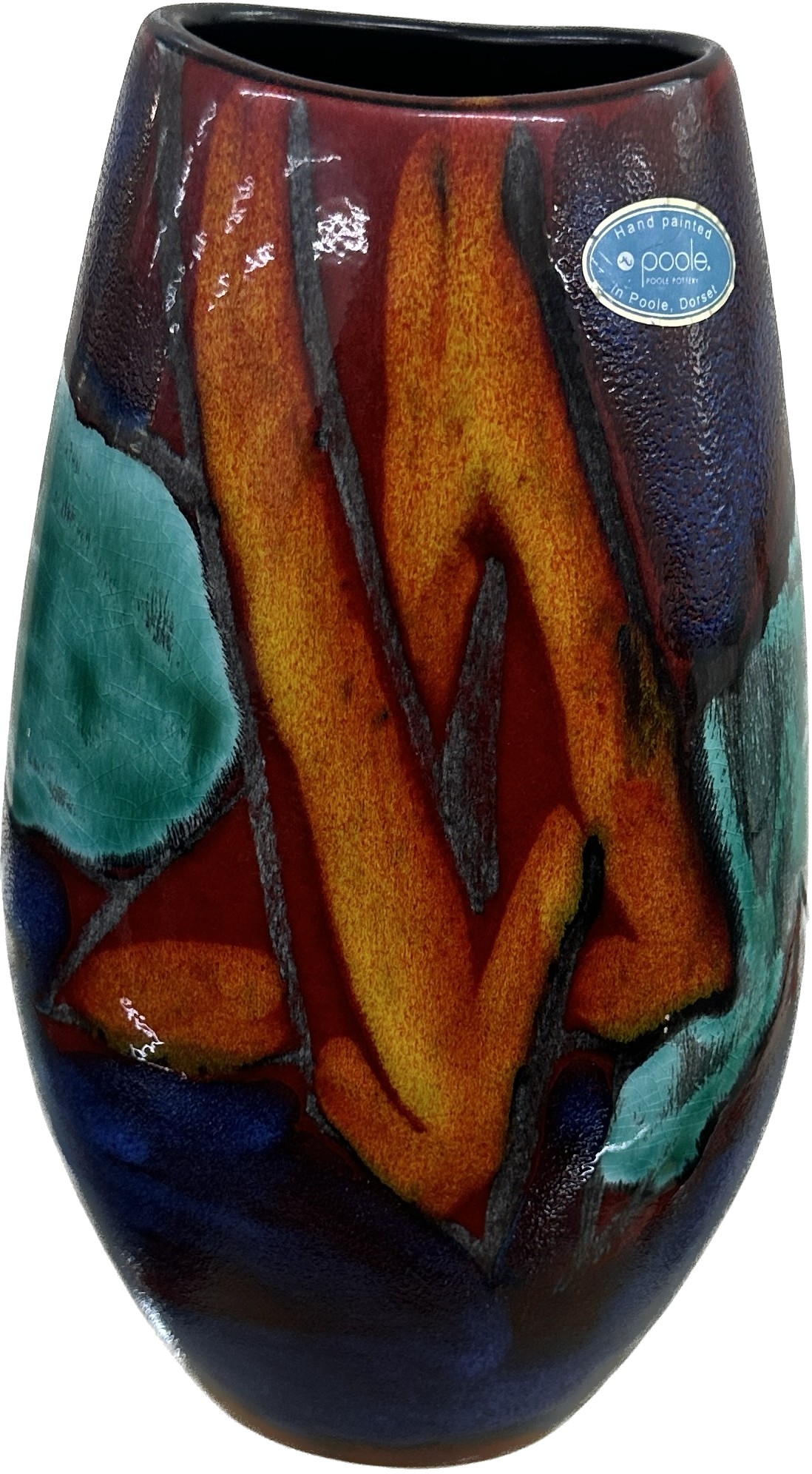 Poole Pottery Graffiti small Manhattan vase, overall height 26cm, good overall condition - Image 3 of 4