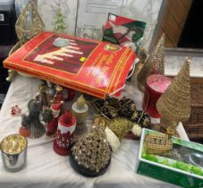 Selection of vintage and later christmas decorations