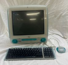 Apple G3 iMac Bondi Blue Retro Vintage Computer keyboard mouse model no 825-4845-A - untested