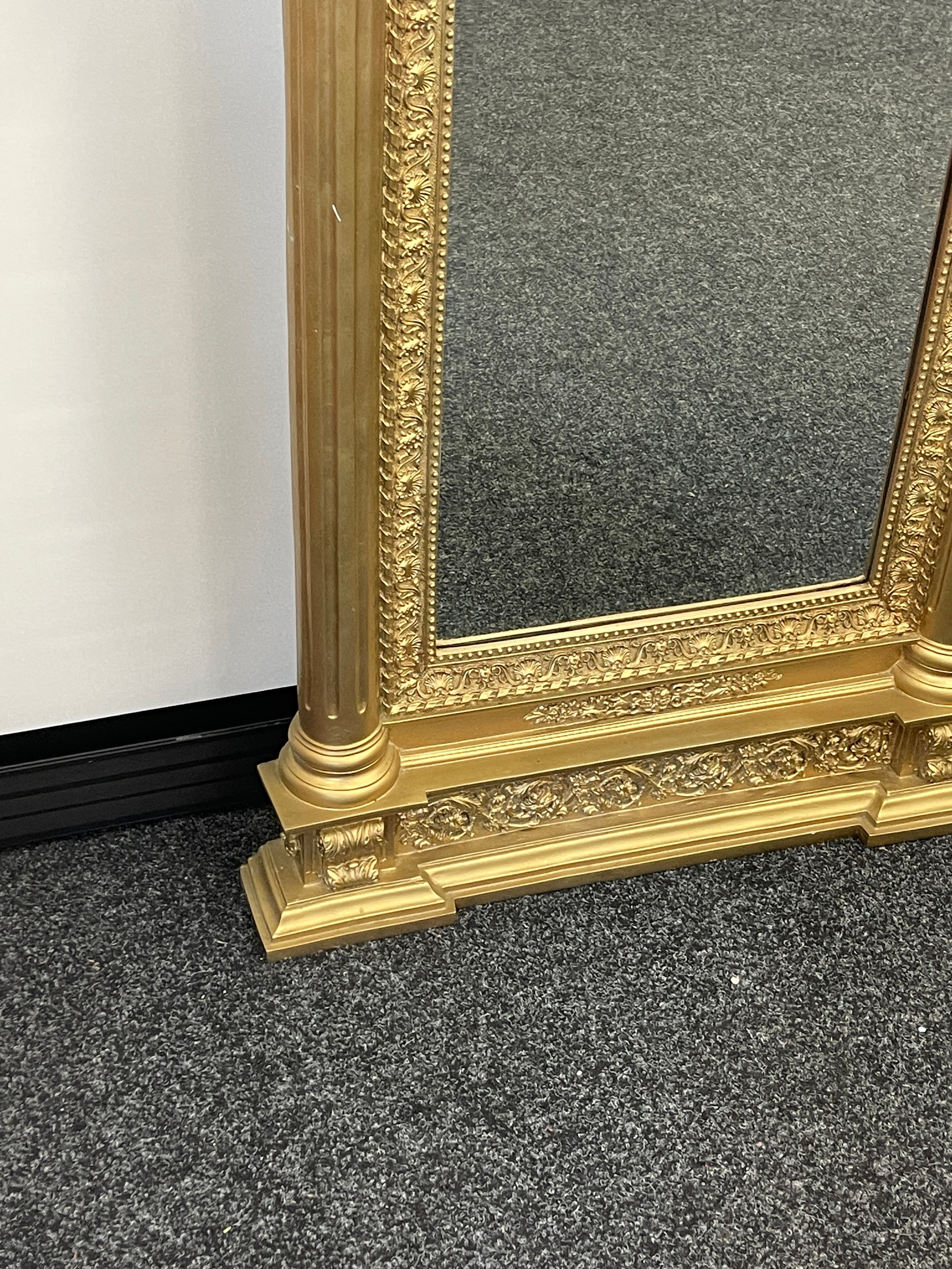 Gilt framed ornate mantle mirror, Height 40 inches, Width 30 inches - Image 2 of 5