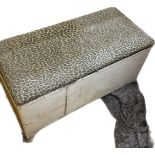 Wicker bedroom ottoman measures approximately 18 inches tall 29 inches wide 15 inches depth