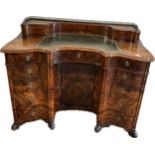 Reproduction of a 19th century Victorian walnut desk