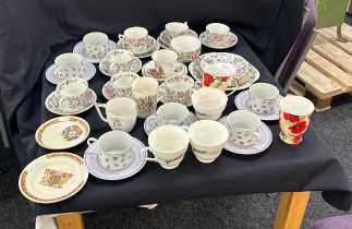 Selection of part tea services to include Minton etc - A/F