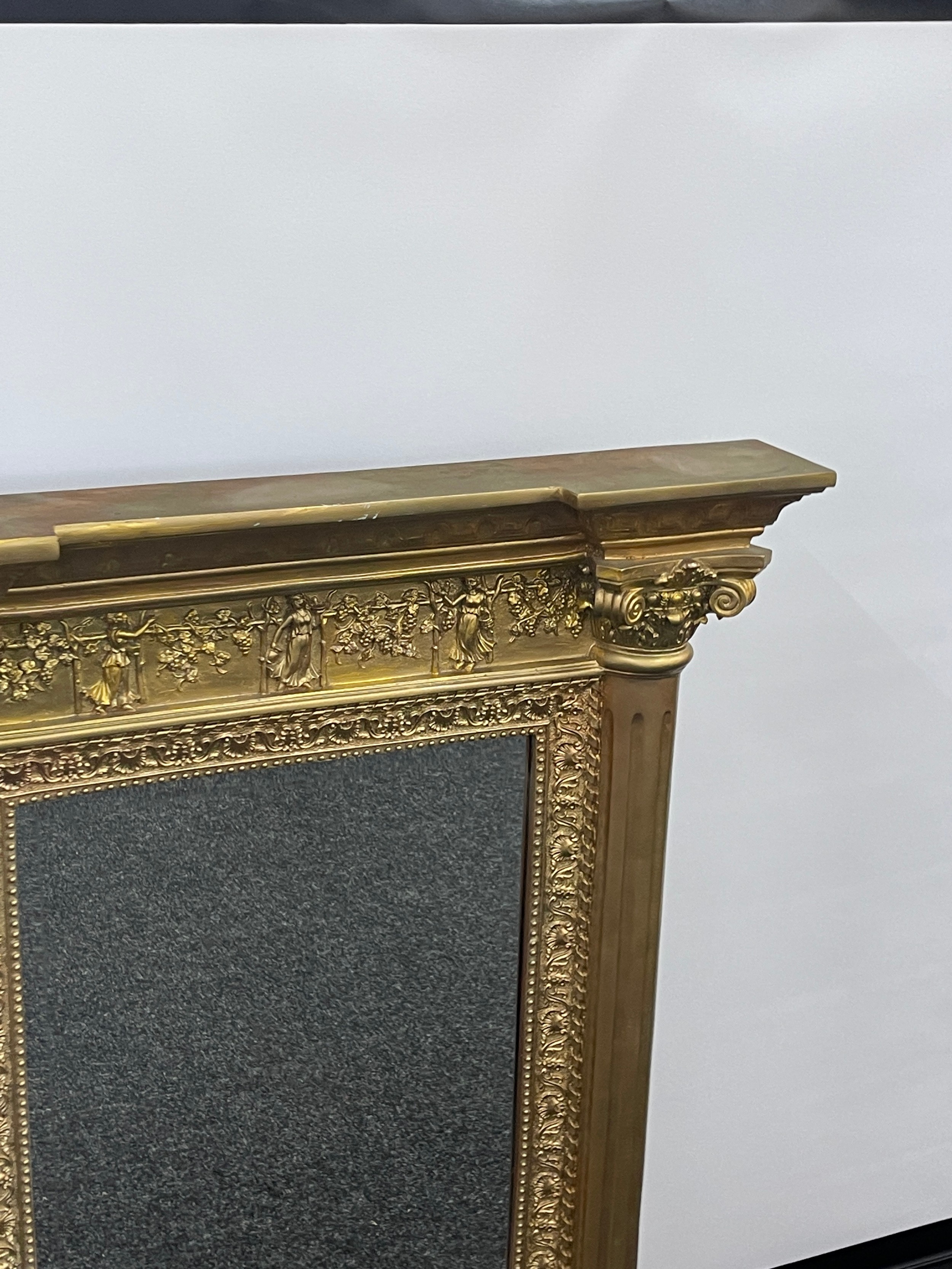 Gilt framed ornate mantle mirror, Height 40 inches, Width 30 inches - Image 4 of 5