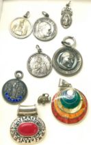 Selection vintage 925 silver pendants