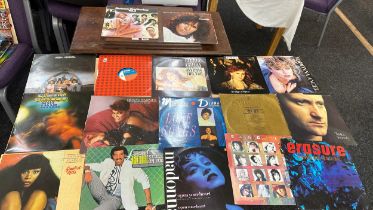 Selection of LPs to include Motown, Madonna etc