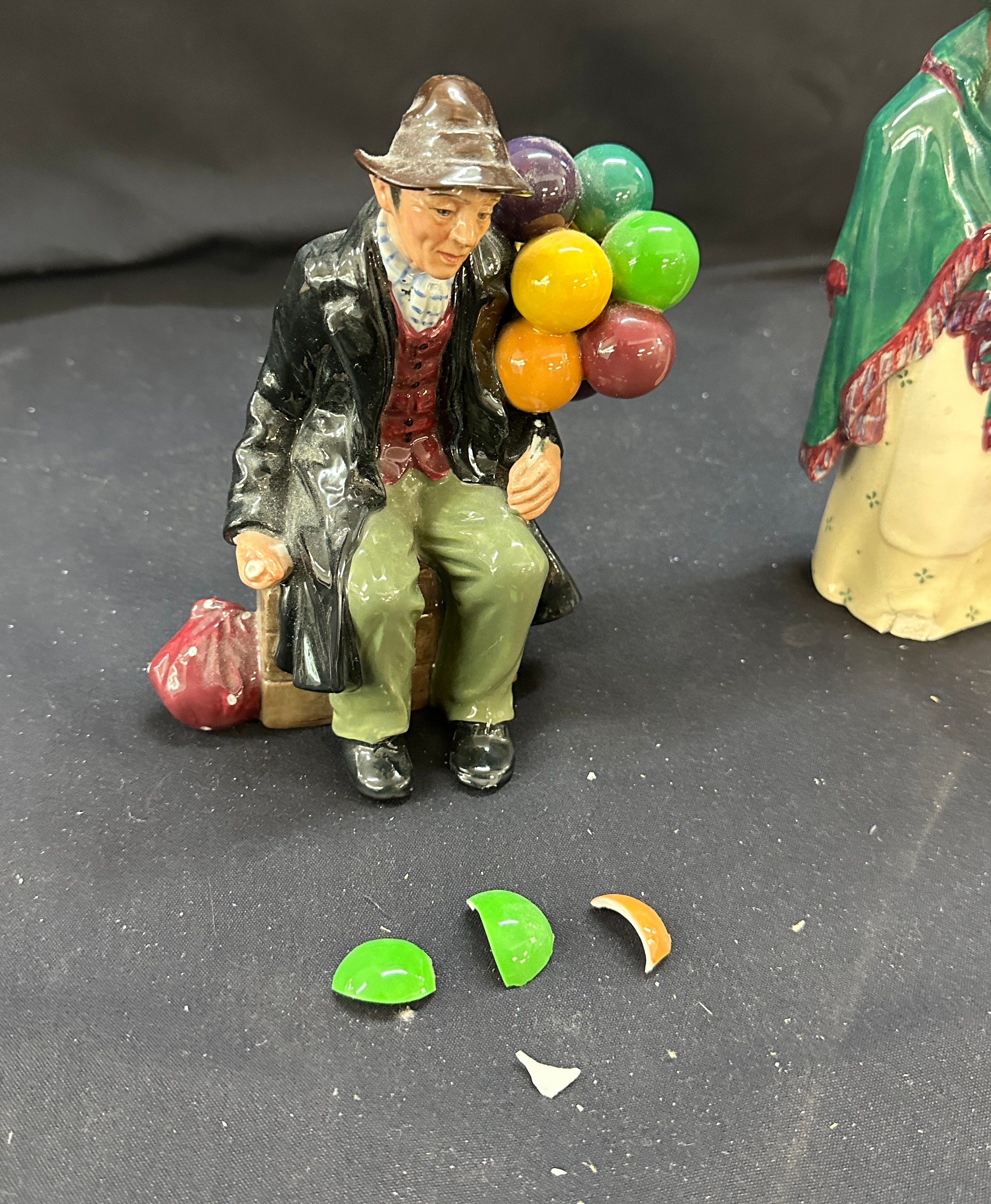 Two vintage Royal Doulton figures ' The Balloon Man' and ' The Balloon seller', along with two - Image 2 of 9