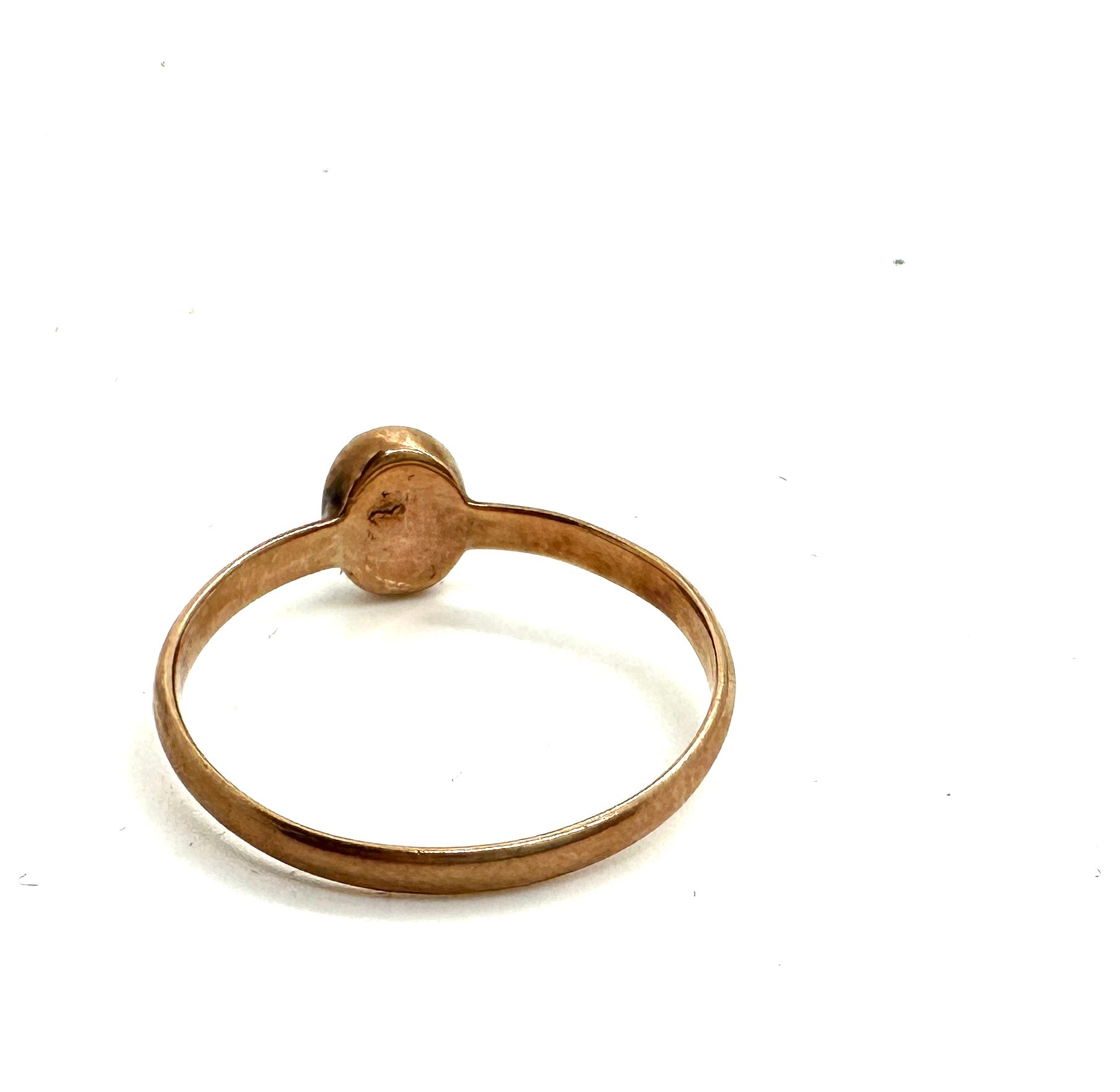 Antique unmarked gold Georgian flat cut almandine garnet ring overall good condition UK size R 1.6 - Image 3 of 4