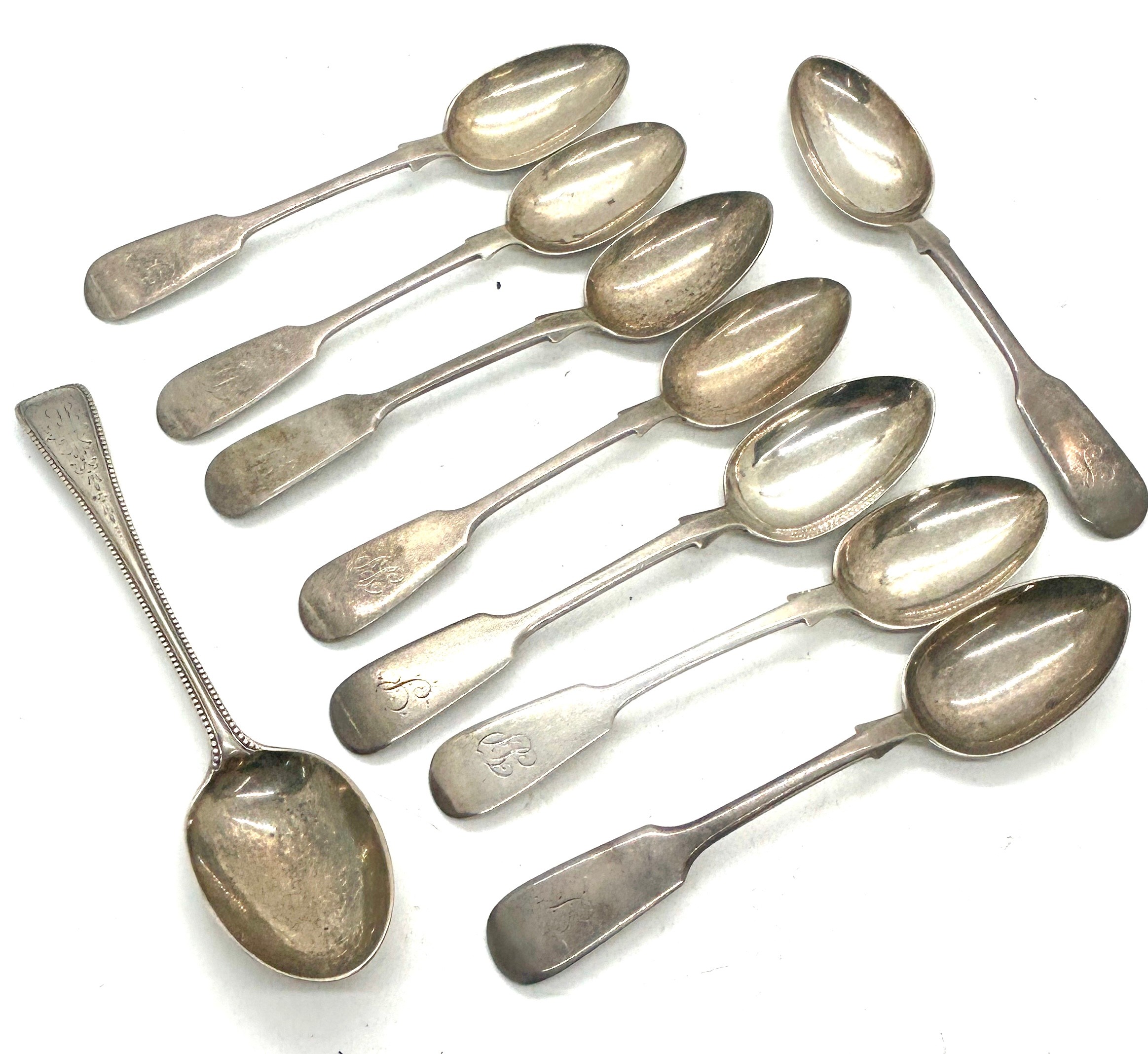 Selection hallmarked silver teaspoons, total approximate weight 197g - Image 2 of 3