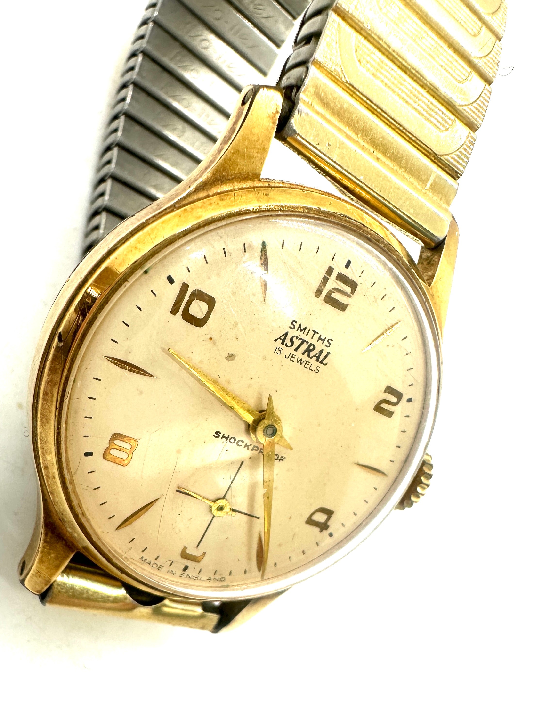 Vintage Smiths astral jewels gents wrist watch winds up and ticks - Image 5 of 5