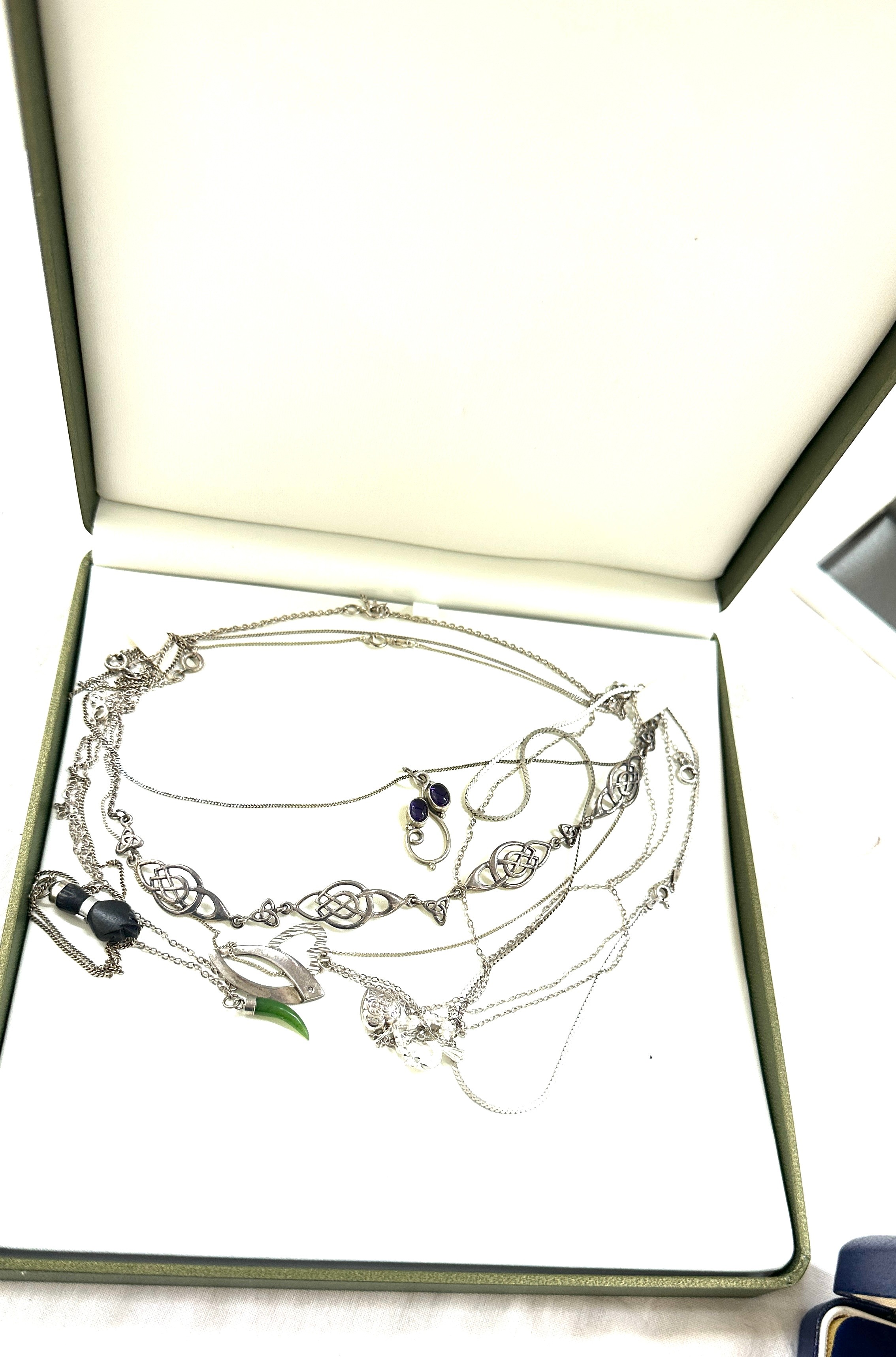 Four boxes of silver jewellery to include necklaces etc - Image 4 of 5