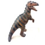 Leather and resin T Rex dinosaur, approximate height 27 inches