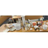 Selection of porcelain items and some glass to include vases, jugs, figures etc