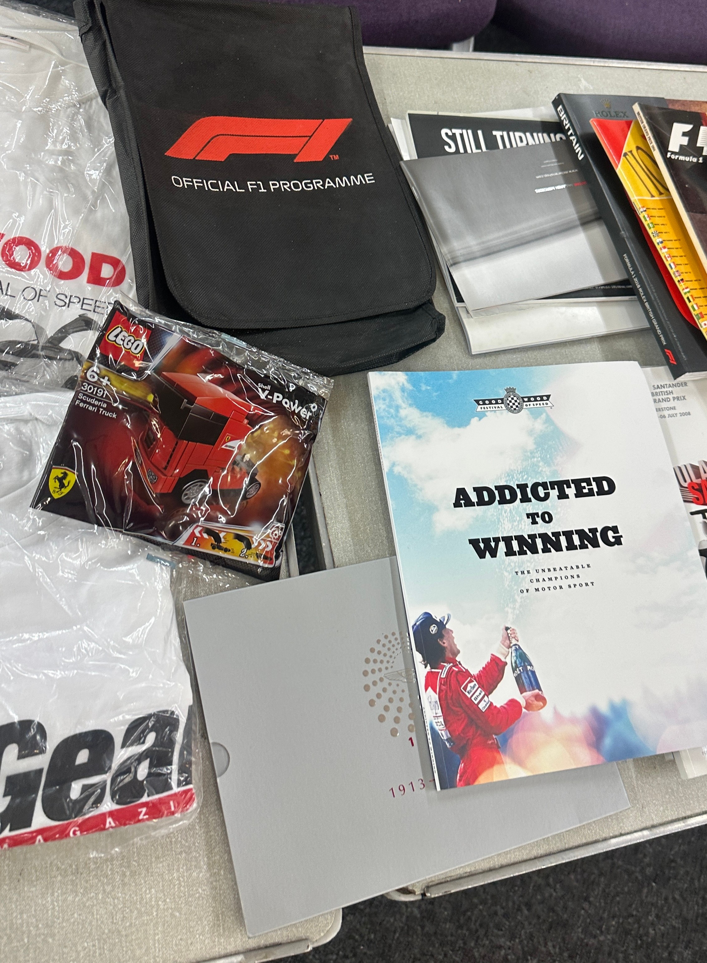 Selection of formula one memorabilia includes programmes, t shirt (un worn), France and Spain - Image 5 of 7