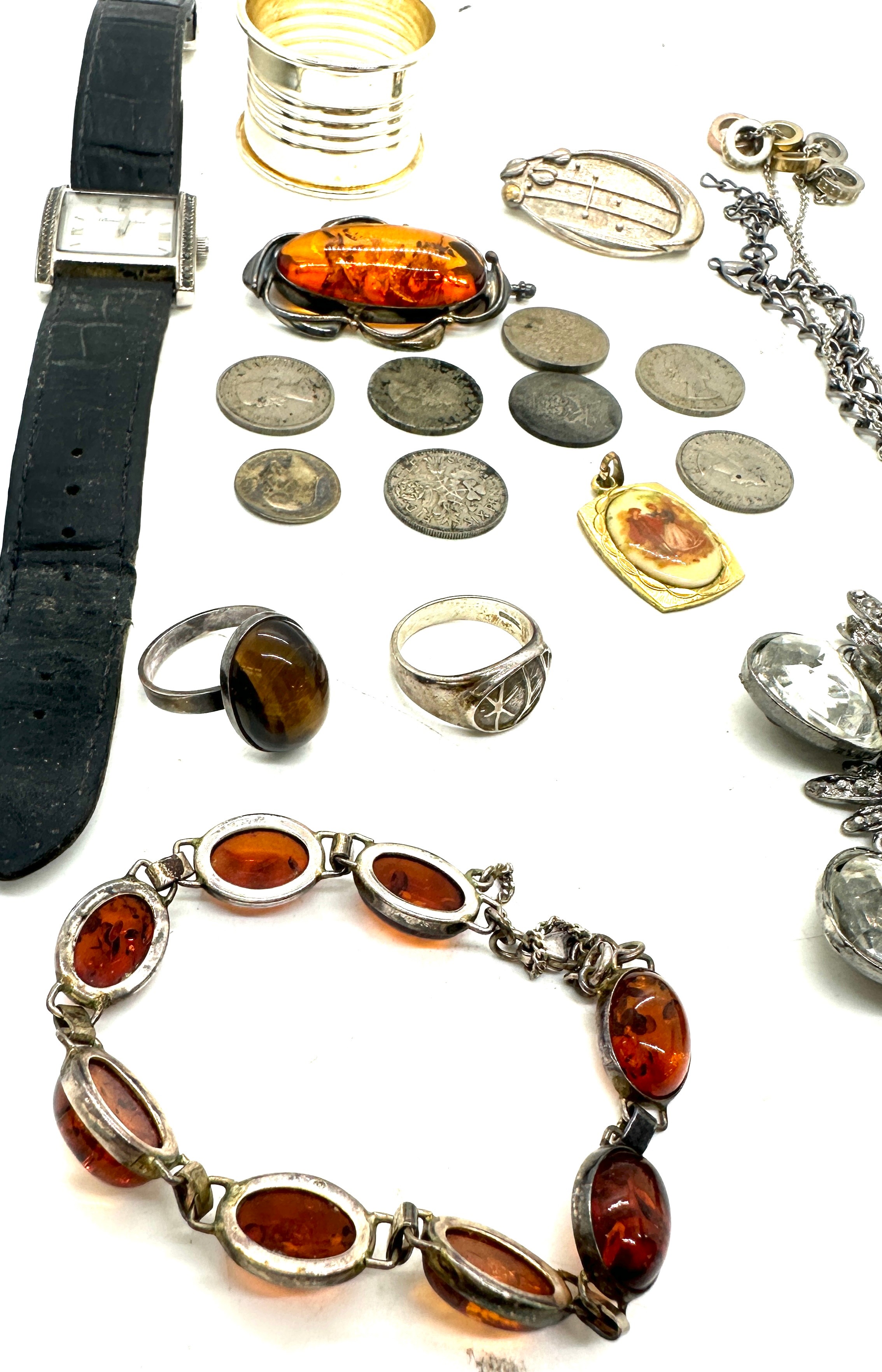 Selection of assorted costume, silver and amber jewellery - Image 7 of 7