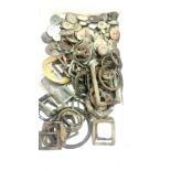 Selection of assorted buttons and belt buckles