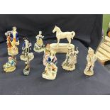 Selection of vintage porcelain figures