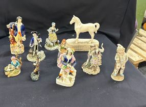 Selection of vintage porcelain figures