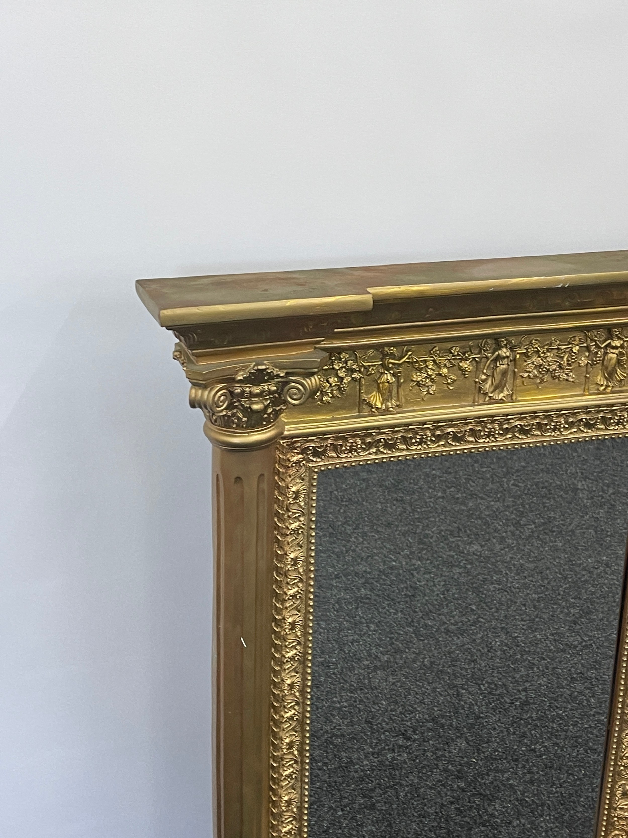 Gilt framed ornate mantle mirror, Height 40 inches, Width 30 inches - Image 3 of 5