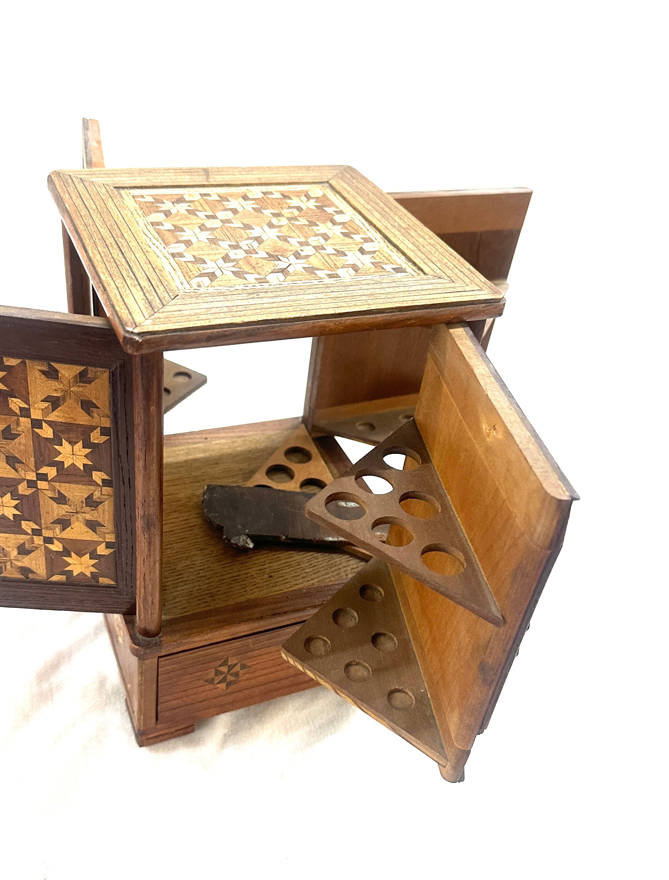Inlaid pipe rack box measures approx 60 inches square by 10 inches tall - Bild 4 aus 6