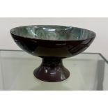 Pedestal bowl, marble effect signed CK, approximate measurements diameter 20cm, Height 12cm, overall