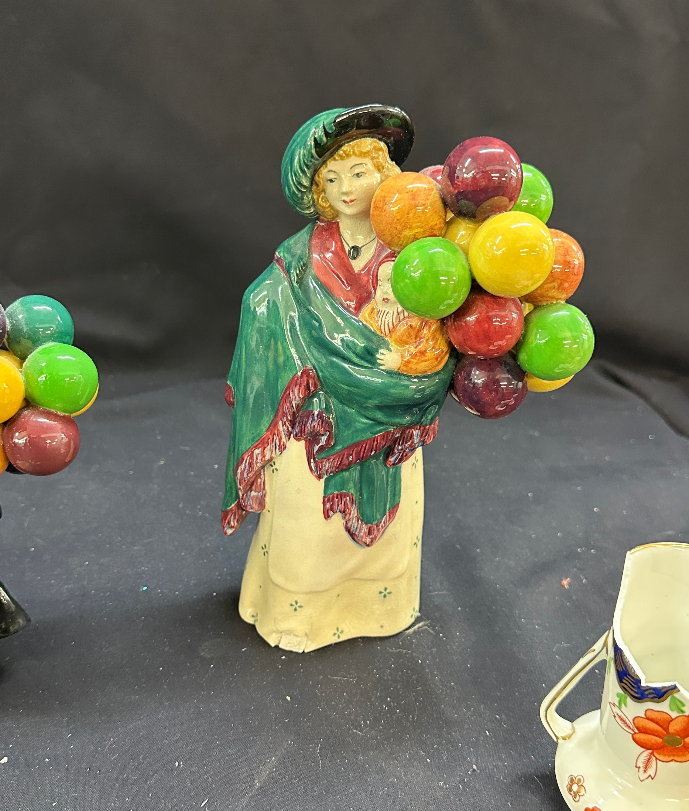 Two vintage Royal Doulton figures ' The Balloon Man' and ' The Balloon seller', along with two - Image 3 of 9