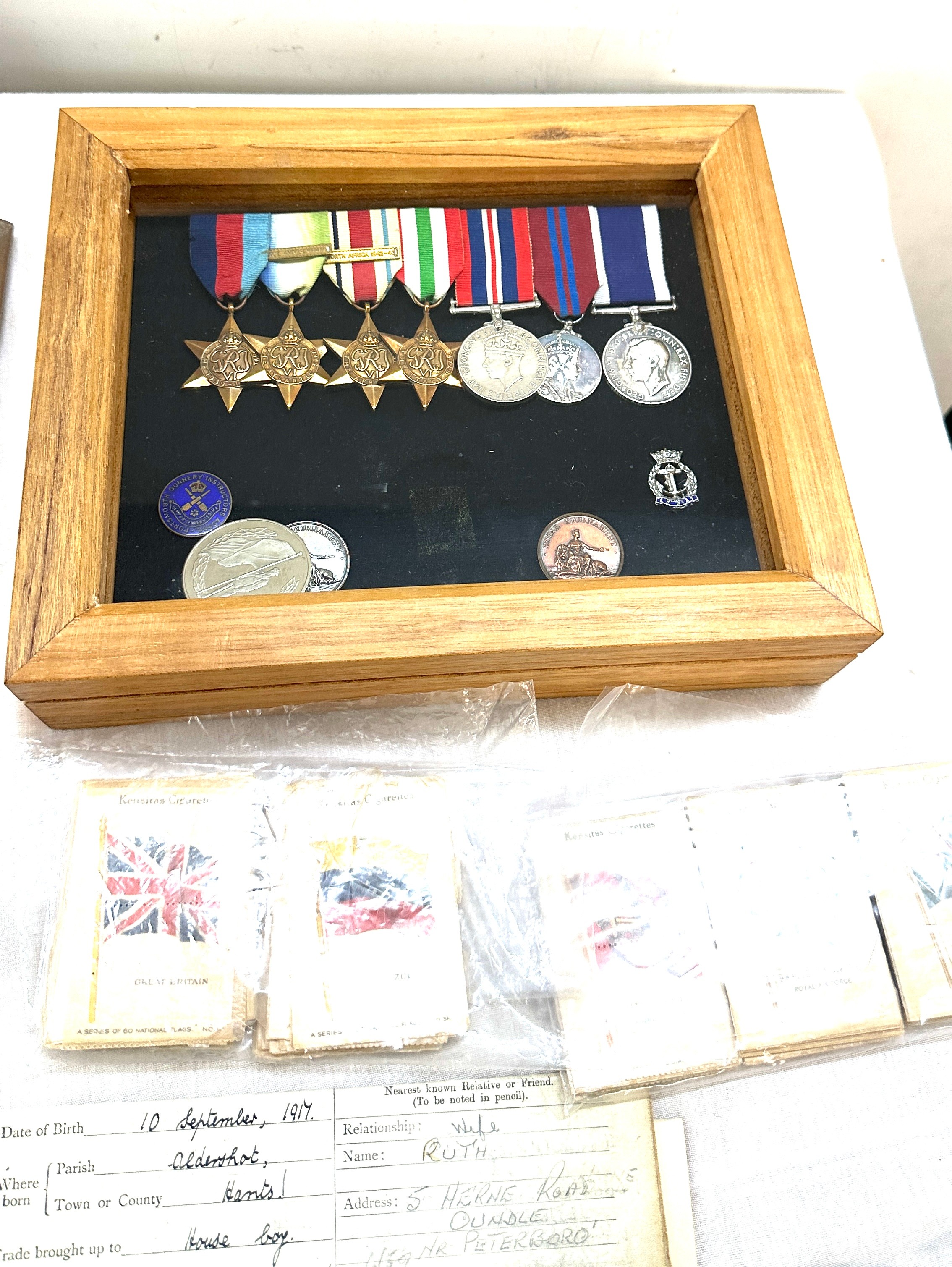 Cased WW2 medal set to Lewis Keens Chief Petty Officer JX 141277, includes Long service medal, paper - Image 5 of 14