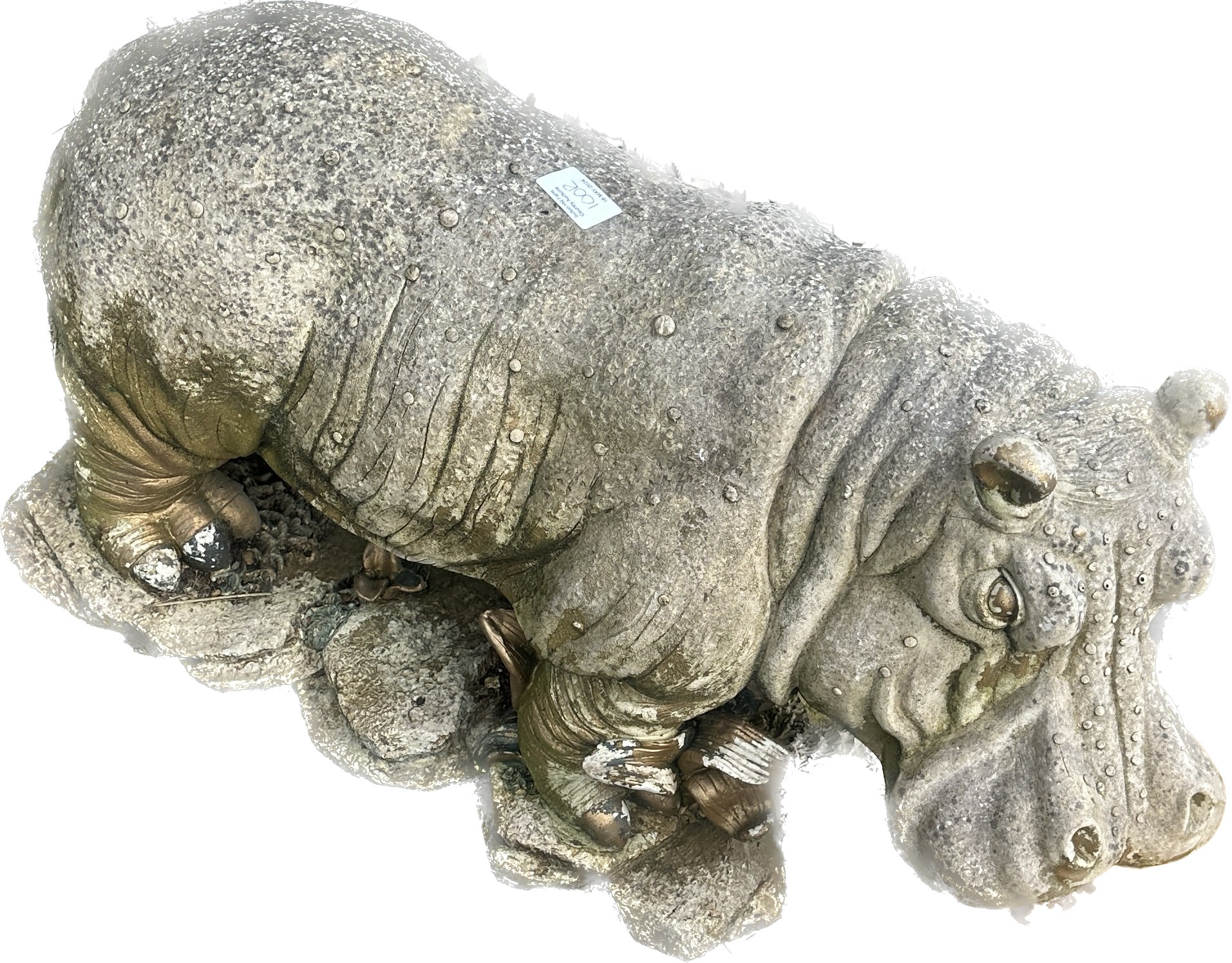 Resin hippo garden figure measures approximately 16 inches tall - Image 3 of 3