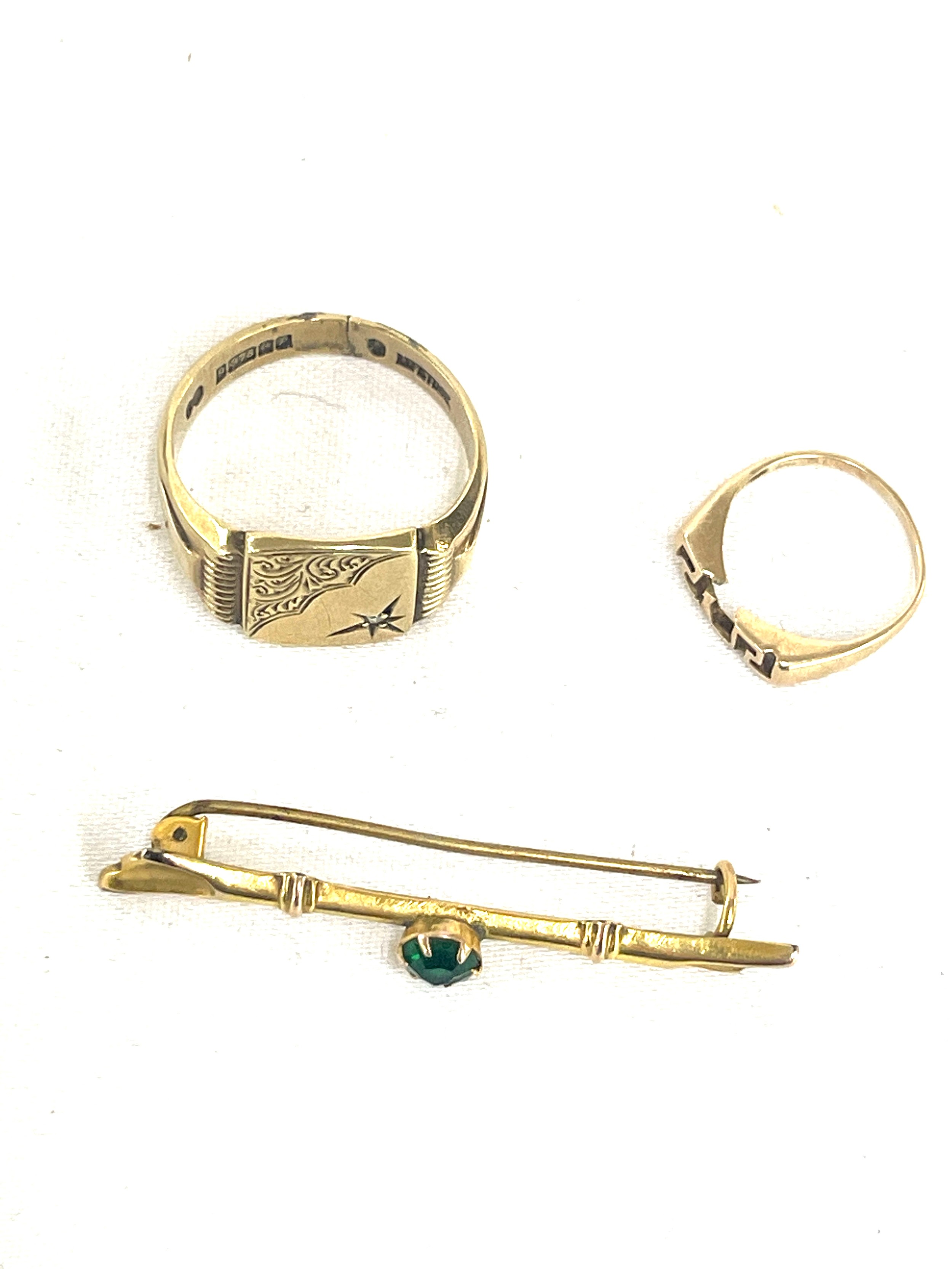 Selection of 9ct gold jewellery a/f total weight 7.8 grams - Image 2 of 5