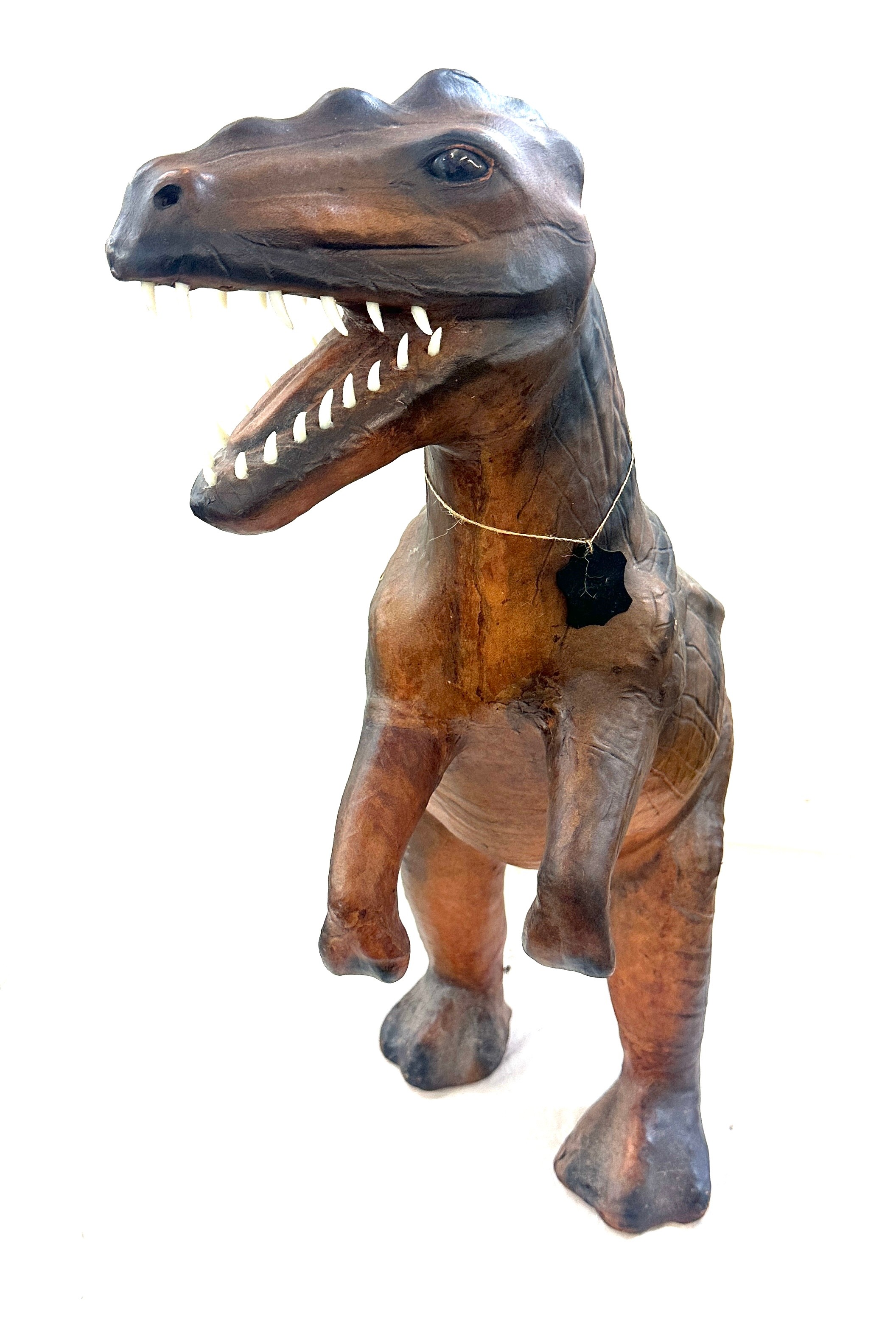 Leather and resin T Rex dinosaur, approximate height 27 inches - Image 4 of 5