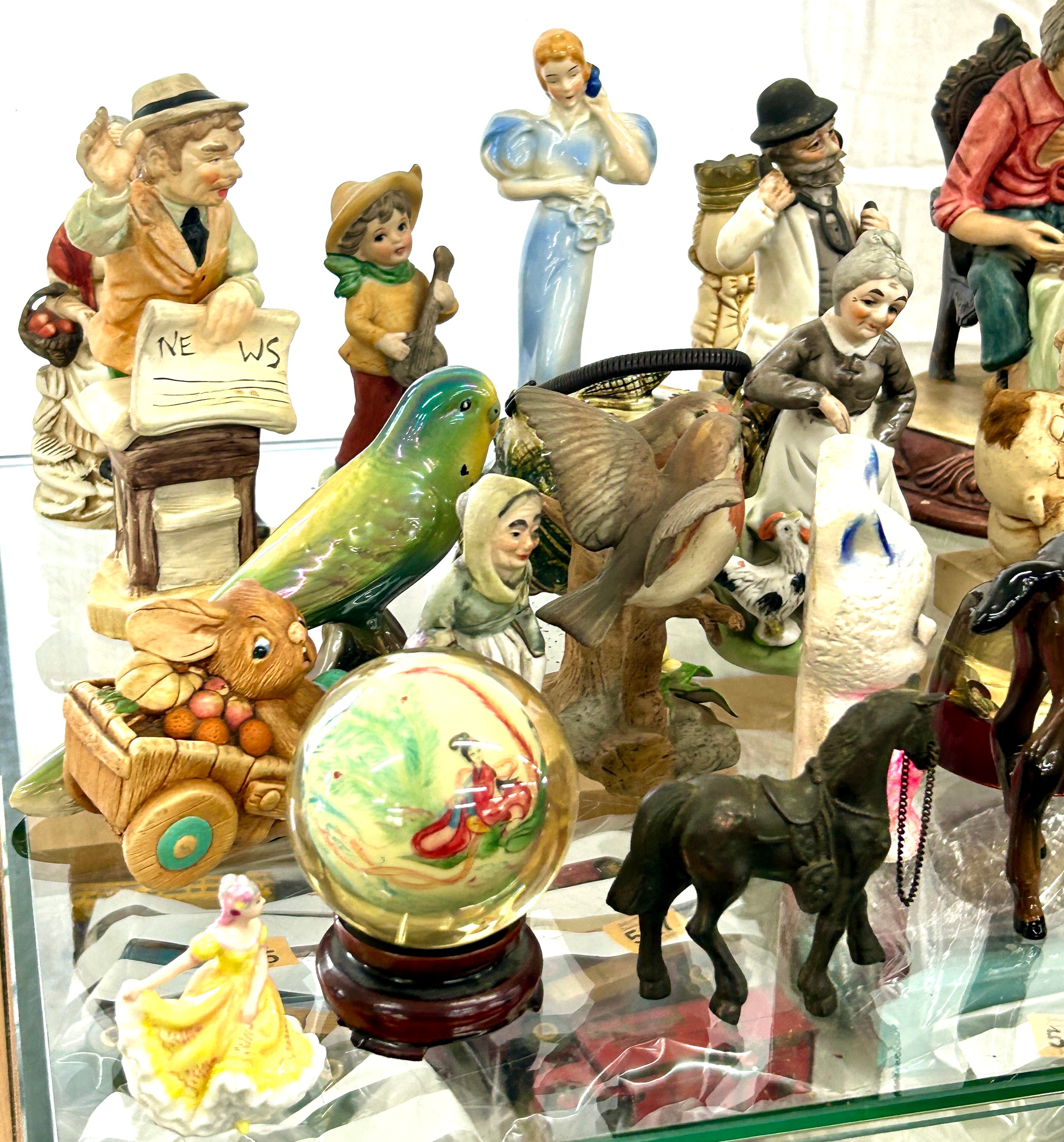 Large selection of collectables ornaments to include a Beswick horse, miniature Doulton lady, - Image 2 of 13