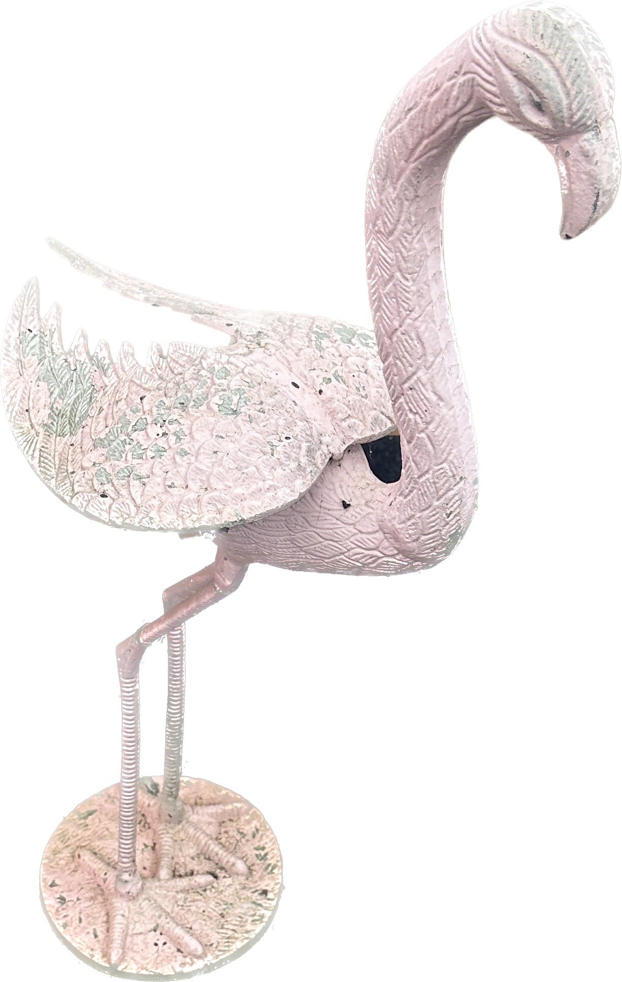 Selection of 3 metal flamingo figures height of tallest 47 inches - Image 2 of 4