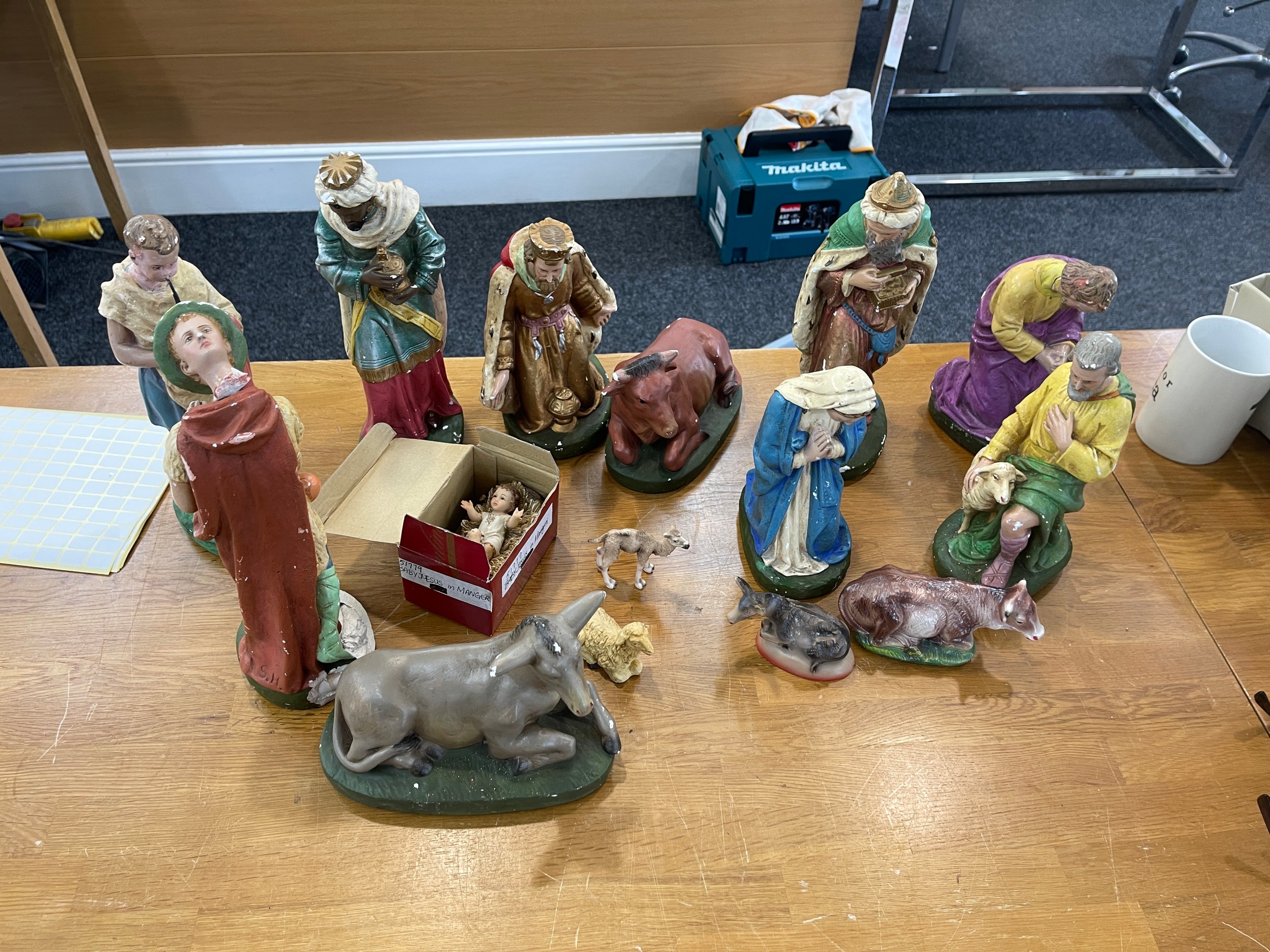 Selection of religious scene figures