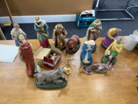 Selection of religious scene figures