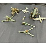 Selection of vintage metal toys to include Astra etc